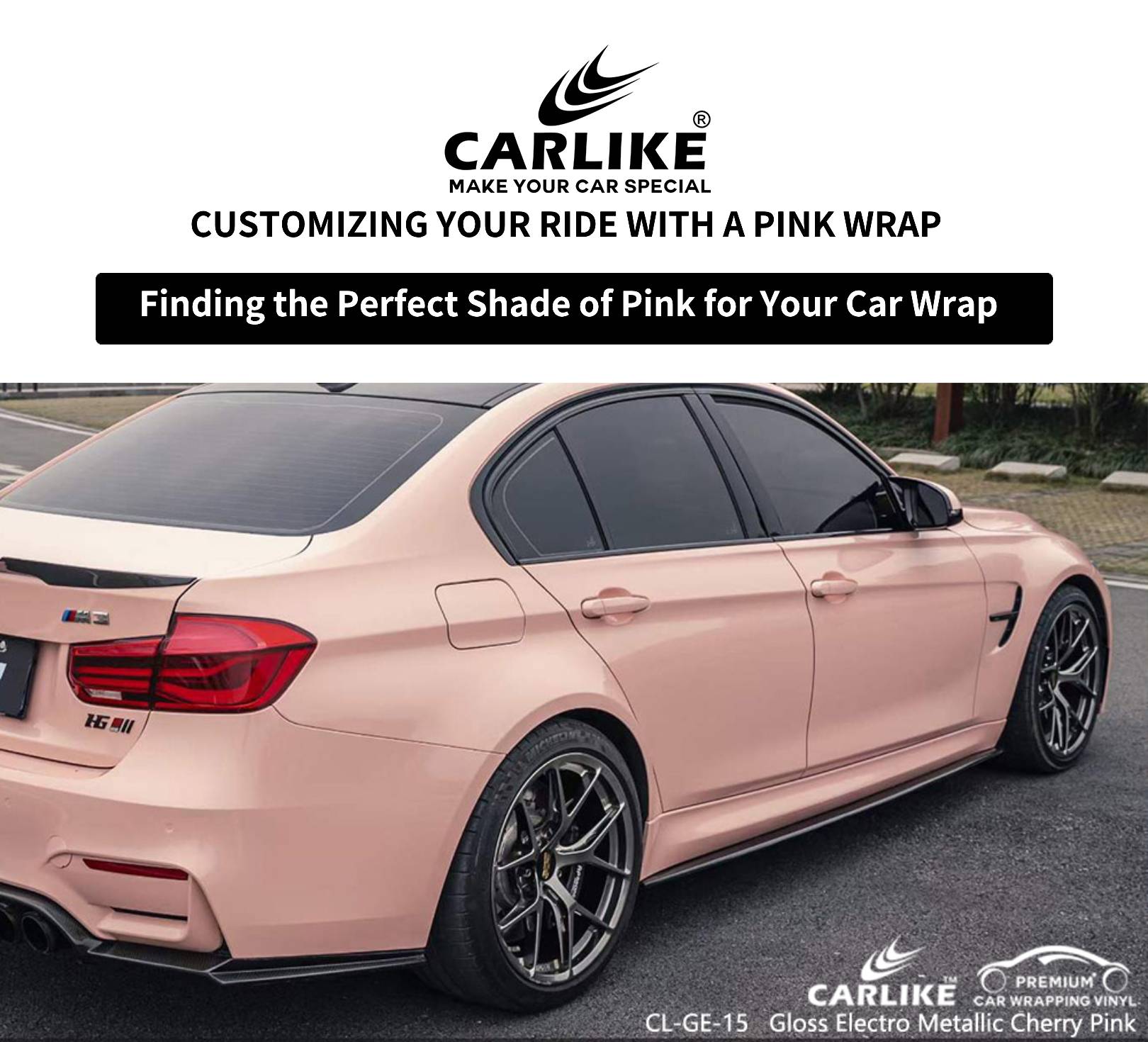 Wrap Your Car With Pink Metallic Colors - CARLIKE WRAP