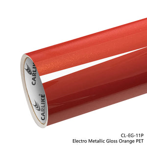 CARLIKE CL-EG-11P Electro Metallic Gloss Orange Vinyl PET Liner - CARLIKE WRAP