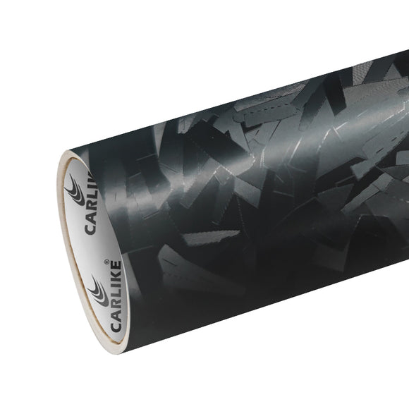 CARLIKE CL-GH-03 Vinilo negro de fibra de carbono forjado 3D
