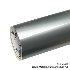 CARLIKE CL-LM-01P Liquid Metallic Aluminum Silver Vinyl PET Liner - CARLIKE WRAP