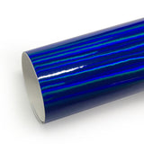CARLIKE CL-LS-07 Chrome Laser Neo Vinilo azul holográfico