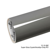CARLIKE CL-SJ-06P Revestimiento de PET de vinilo gris Brooklyn súper brillante Crystal Brooklyn