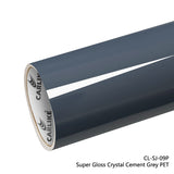 CARLIKE CL-SJ-09P Revestimiento de PET de vinilo gris cemento cristal súper brillante