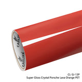 CARLIKE CL-SJ-13P Super Gloss Crystal Porsche Lava Orange Vinyl PET Liner