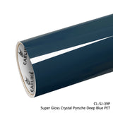 CARLIKE CL-SJ-39P Super Gloss Crystal Porsche Deep Blue Vinyl PET Liner