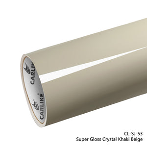 CARLIKE CL-SJ-53 Super Gloss Crystal Khaki Beige Vinyl - CARLIKE WRAP
