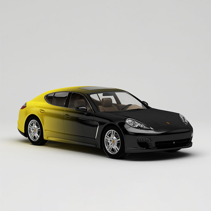 CARLIKE CL-JB025 noir à jaune impression de haute précision enveloppe de vinyle de voiture personnalisée