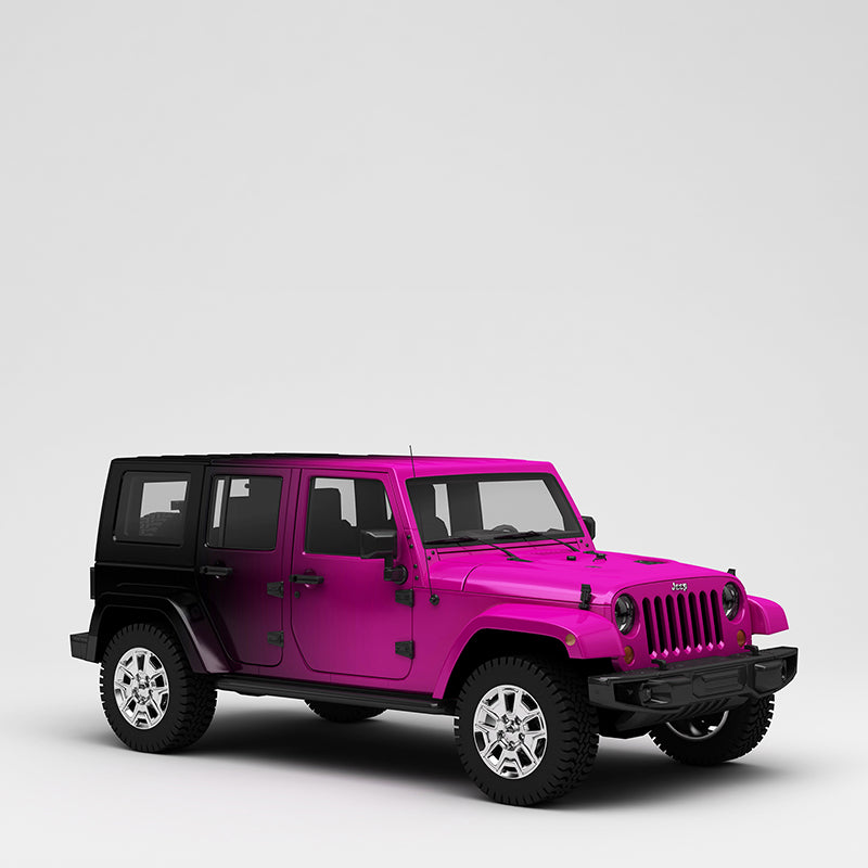 Fuchsia to black high-precision printing customized car wrap