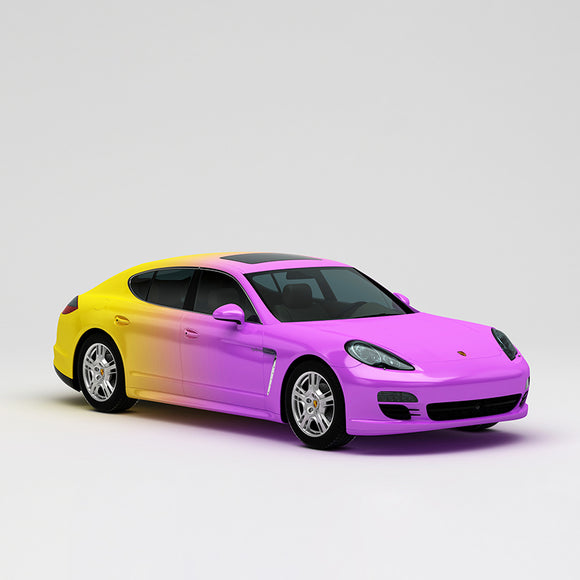CARLIKE CL-JB052 Envoltura de vinilo para automóvil personalizada con impresión de alta precisión de color púrpura a amarillo