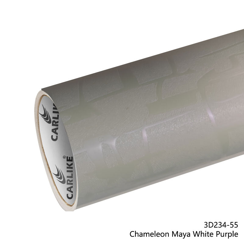 CARLIKE CL - 3D234 - 55 Chameleon Maya White Purple Vinyl - CARLIKE WRAP