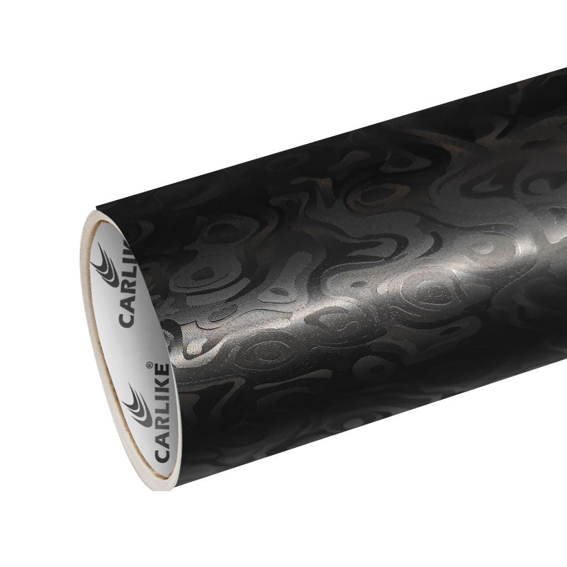 CARLIKE CL - HD3DU - 21P HD Chrome Universe Carbon Fiber Matte Steel Grey Vinyl PET Liner - CARLIKE WRAP