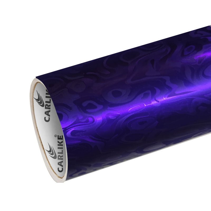 CARLIKE CL - HD3DU - 33P HD Chrome Universe Carbon Fiber Matte Purple Vinyl PET Liner - CARLIKE WRAP