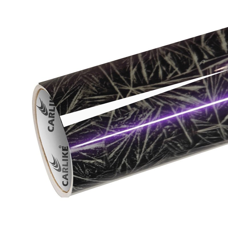 CARLIKE CL - ICF - 07P Ice Crack Magic Purple Vinyl PET Liner - CARLIKE WRAP