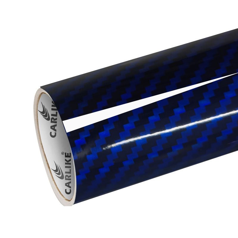 CARLIKE CL - LCF - 05P Laser Carbon Fiber Blue/Black Vinyl PET Liner - CARLIKE WRAP
