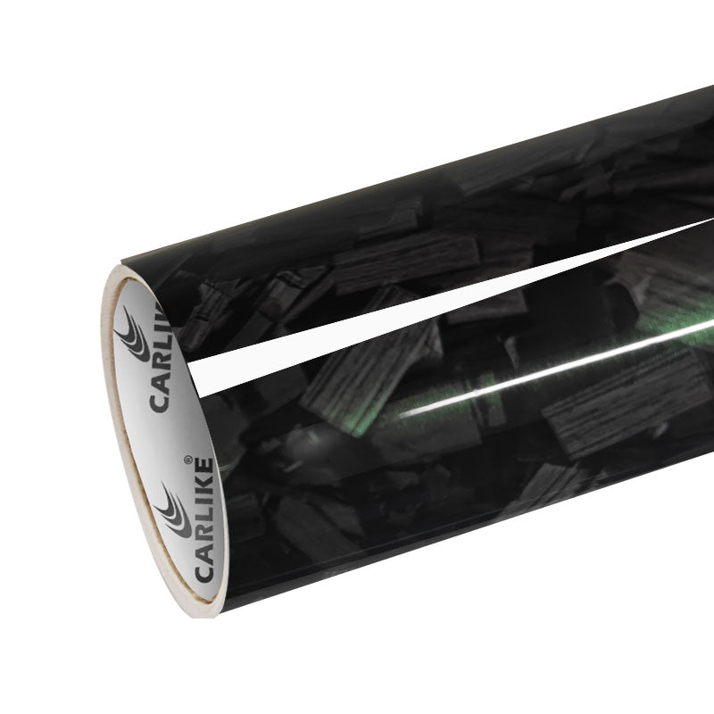 CARLIKE CL - MCF - 05P Magic Fancy Carbon Fiber Grey Green Vinyl PET Liner - CARLIKE WRAP