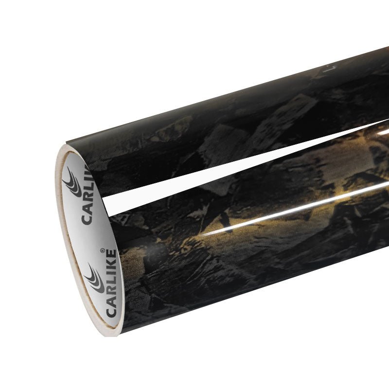 CARLIKE CL - MCF - 14P Large Texture L - Magic Fancy Carbon Fiber Grey Gold Vinyl PET Liner - CARLIKE WRAP