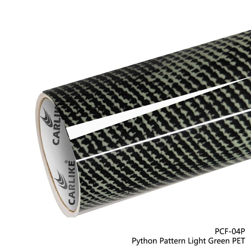 CARLIKE CL - PCF - 04P Python Pattern Light Green Vinyl PET Liner - CARLIKE WRAP