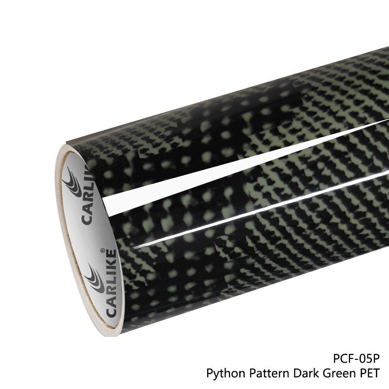 CARLIKE CL - PCF - 05P Python Pattern Dark Green Vinyl PET Liner - CARLIKE WRAP
