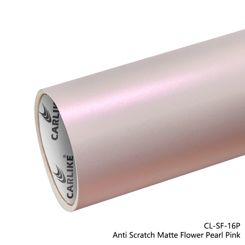 CL-SF-16P Anti Scratch Matte Flower Pearl Pink PET Vinyl Car Wrap