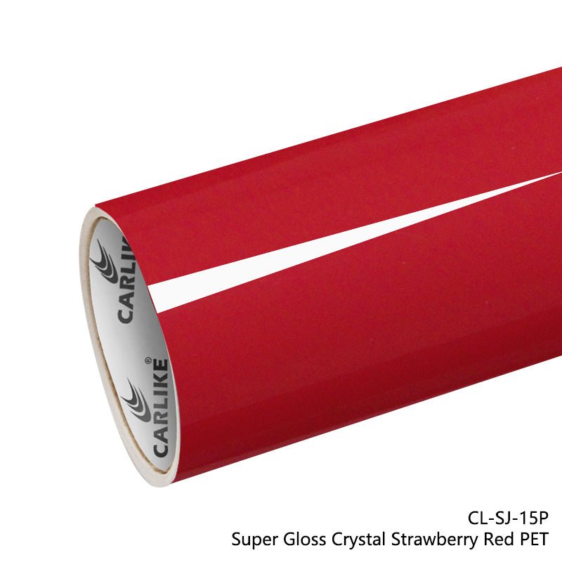 CARLIKE CL - SJ - 15P Super Gloss Crystal Strawberry Red Vinyl PET Liner - CARLIKE WRAP