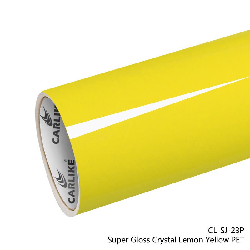 CARLIKE CL - SJ - 23P Super Gloss Crystal Lemon Yellow Vinyl PET Liner - CARLIKE WRAP