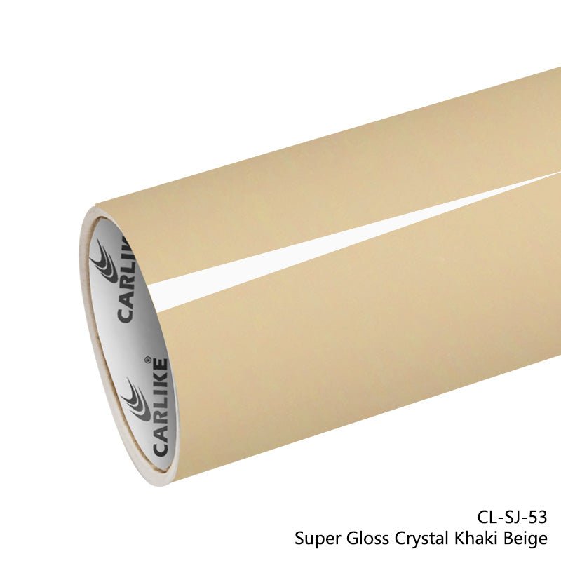 CARLIKE CL - SJ - 53 Super Gloss Crystal Khaki Beige Vinyl - CARLIKE WRAP