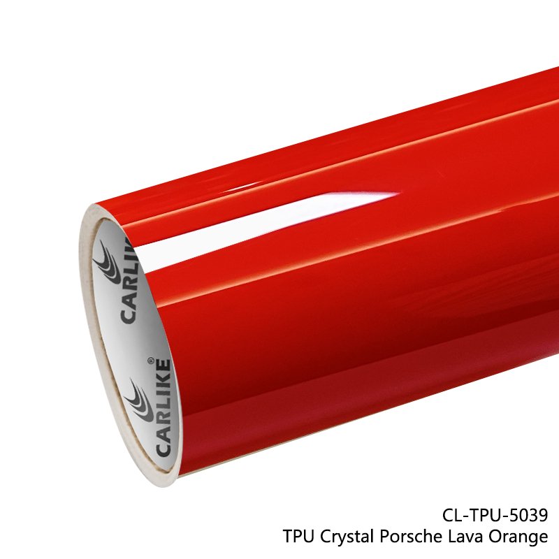 TPU Crystal Porsche Lava Orange Vinyl Heat Repair Color PPF