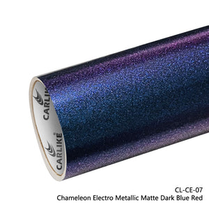 CARLIKE CL-CE-07 Camaleón Electro Metálico Mate Azul Oscuro Rojo Vinilo