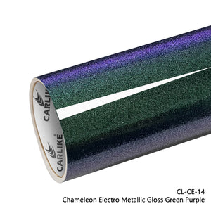 CARLIKE CL-CE-14 Camaleón Electro Metálico Brillante Verde Púrpura Vinilo