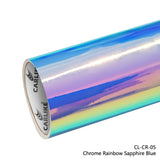 CARLIKE CL-CR-05 Holographic Chrome Rainbow Sapphire Blue Vinyl