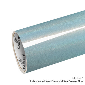 CARLIKE CL-IL-07 Iridescence Laser Diamond Sea Breeze Blue Vinyl
