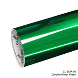 CARLIKE CL-SCM-08 Chrome Mirror Green Vinyl