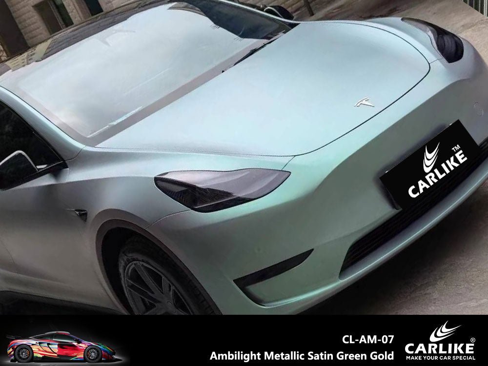 CARLIKE CL-AM-07 Ambilight Metallic Satin Green Gold Vinyl - CARLIKE WRAP
