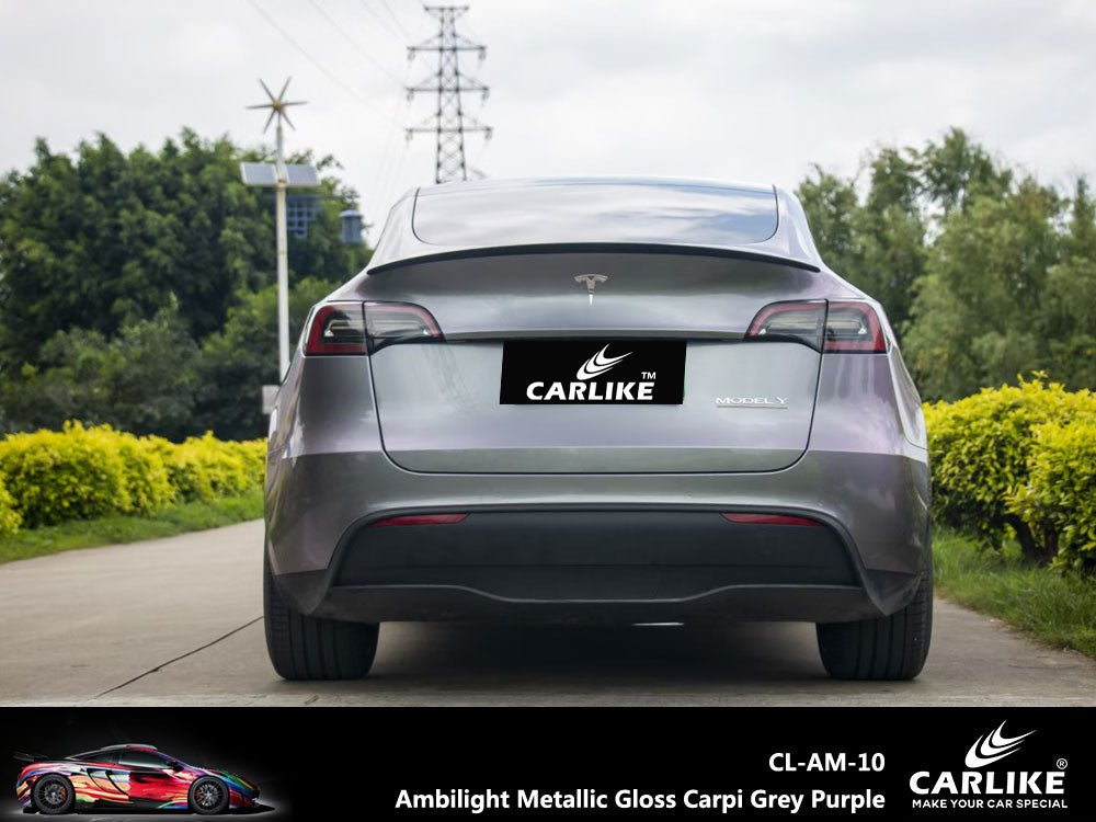CARLIKE CL-AM-10 Ambilight Metallic Gloss Carpi Grey Purple Vinyl - CARLIKE WRAP