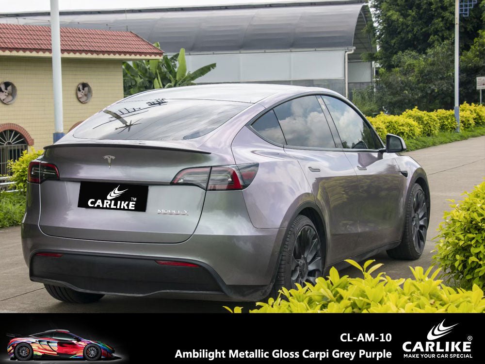 CARLIKE CL-AM-10 Ambilight Metallic Gloss Carpi Grey Purple Vinyl - CARLIKE WRAP