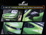 CARLIKE CL-AM-12P Ambilight Metallic Gloss Rainbow Emerald Green Vinyl PET Liner - CARLIKE WRAP