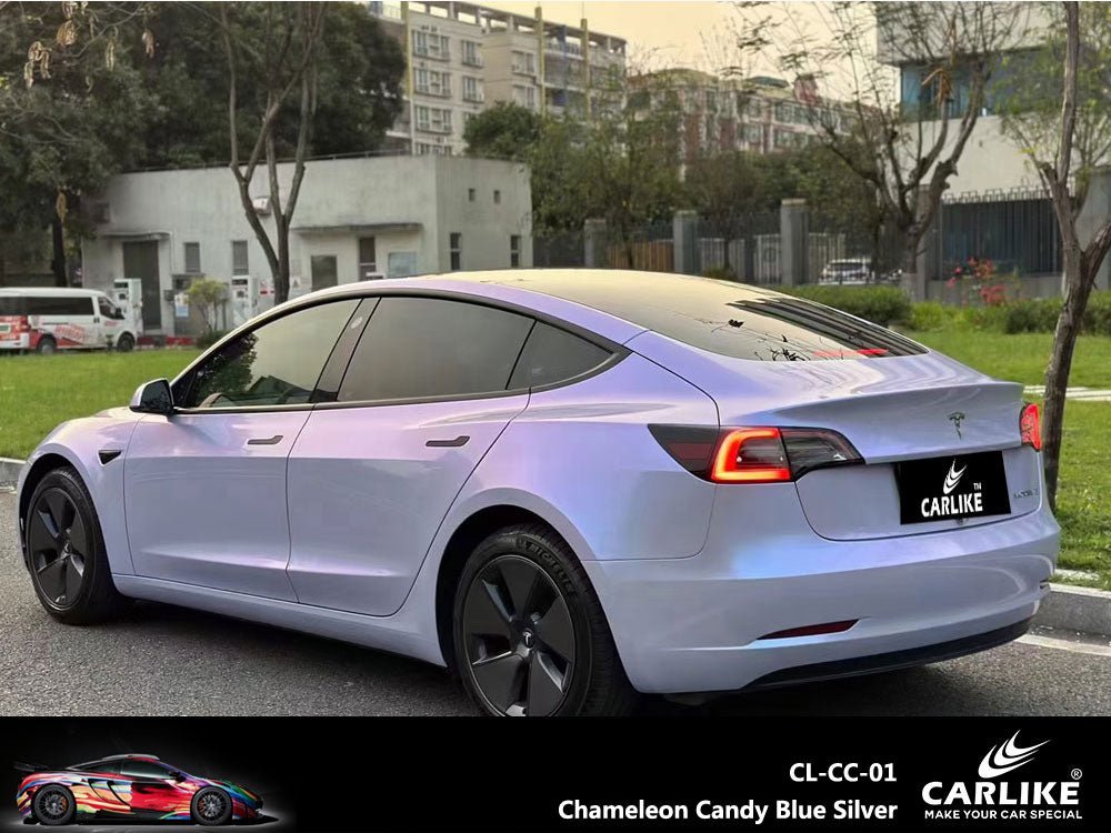 CARLIKE CL-CC-01 Chameleon Candy Blue Silver Vinyl - CARLIKE WRAP