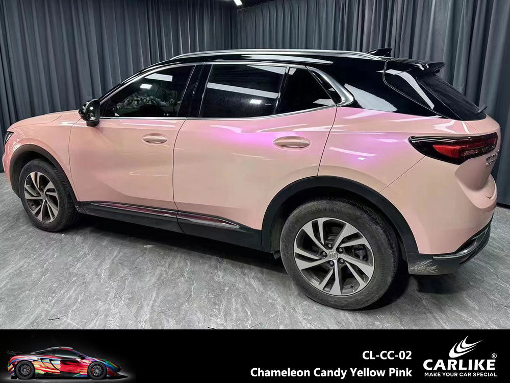 CARLIKE CL-CC-02 Chameleon Candy Yellow Pink Vinyl - CARLIKE WRAP