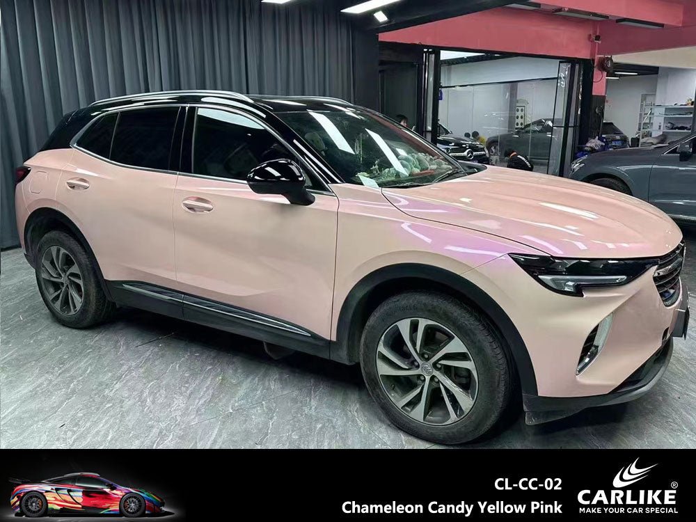 CARLIKE CL-CC-02 Chameleon Candy Yellow Pink Vinyl - CARLIKE WRAP
