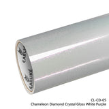 CARLIKE CL-CD-05 Chameleon Diamond Crystal Gloss White Purple Vinyl - CARLIKE WRAP