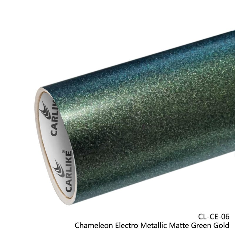 Chameleon Electro Metallic Matte Green Gold Vinyl For Car Wrap