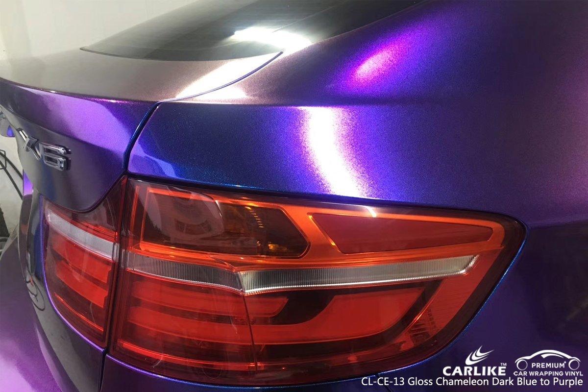 CARLIKE CL-CE-13 Gloss Chameleon Color Shift Electro Metallic Blue Red Vinyl - CARLIKE WRAP