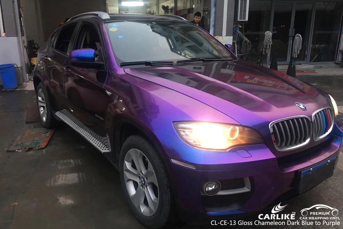 CARLIKE CL-CE-13 Gloss Chameleon Color Shift Electro Metallic Blue Red Vinyl CARLIKE Car Wrapping Vinyl