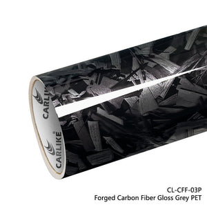 CARLIKE CL-CFF-03P Forged Carbon Fiber Gloss Grey Vinyl (PET Air Release Paper) - CARLIKE WRAP