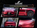 CARLIKE CL-CH-01 Super Chrome Metallic Romani Red Vinyl - CARLIKE WRAP