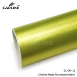 CARLIKE CL-CM-15 Chrome Matte Fluorescent Green Vinyl - CARLIKE WRAP
