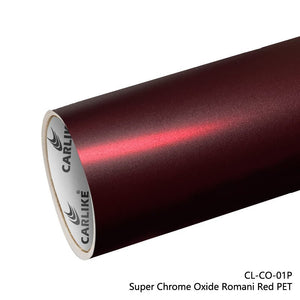 CARLIKE CL-CO-01P Super Chrome Oxide Romani Red Vinyl (PET Release Paper) - CARLIKE WRAP