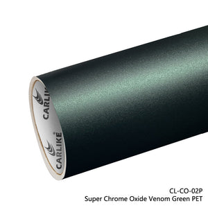 CARLIKE CL-CO-02P Super Chrome Oxide Venom Green Vinyl (PET Air Release Paper) - CARLIKE WRAP