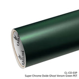 CARLIKE CL-CO-03P Super Chrome Oxide Ghost Venom Green Vinyl PET Liner - CARLIKE WRAP