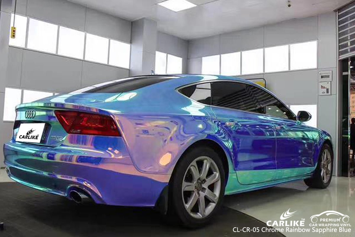 Blue Mirror Chrome Vinyl Wrap  Sapphire Chrome Car Wrap – yeswrap